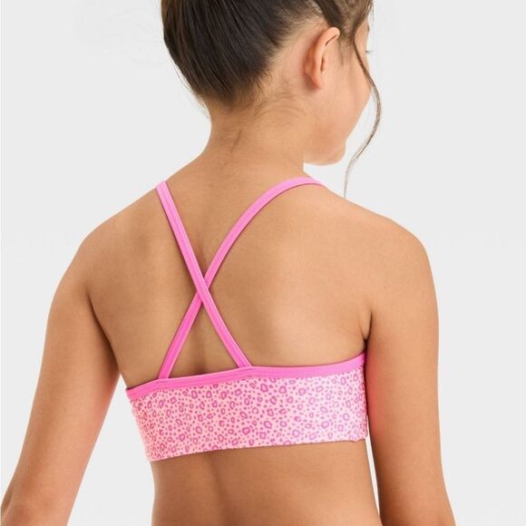 Cat & Jack ~ Girl’s Pink Leopard Spot Bikini Set ~ UPF 50+ UV Protection ~ XL 14 - Picture 4 of 8